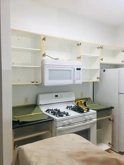 Cabinet doors sprayed and refinished in McLean, VA