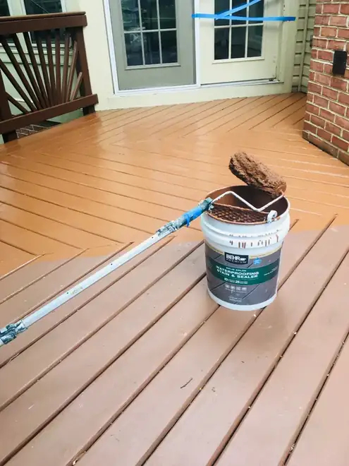 Deck stripped, sanded and re-stained in Fairfax, VA