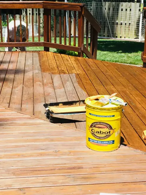 Deck stripped, sanded and re-stained in Alexandria, VA