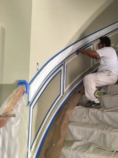 Living room repaint in Tysons, VA