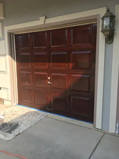Front door refinishing and varnish work in Reston, VA